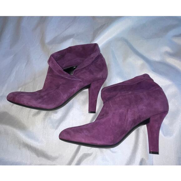 Enzo Angiolini‎ Barachey Leather Boots in Purple Suede - Women's Size 10 M - Picture 4 of 12